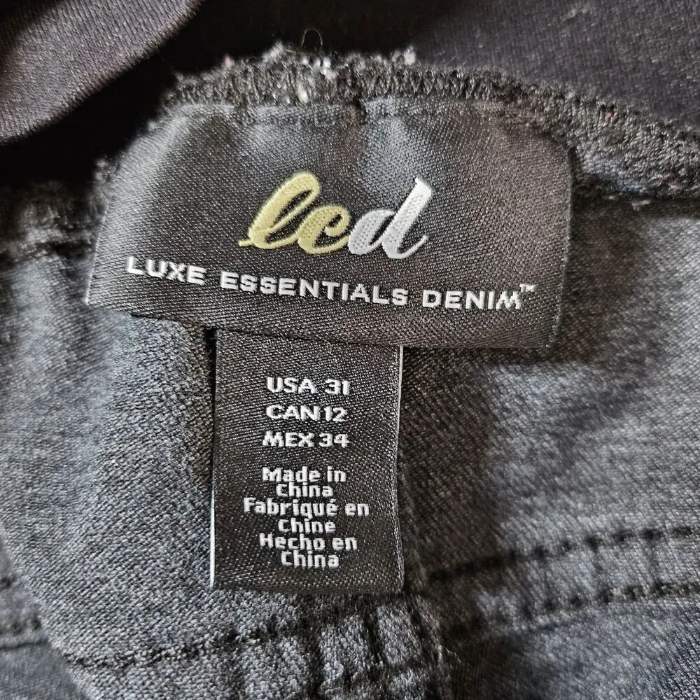 LED Luxe Essential Denim Maternity Skinny Ankle Jeans Women's Size 31 Black - Picture 3 of 5